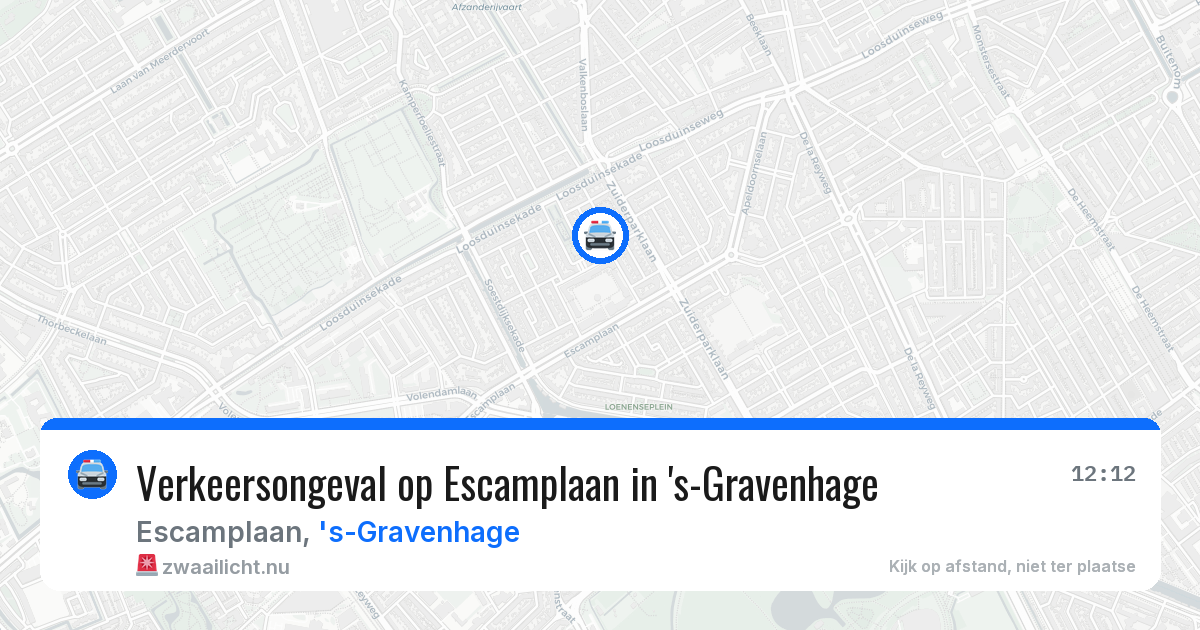 Verkeersongeval op Escamplaan in 's-Gravenhage — 19 mrt 2026