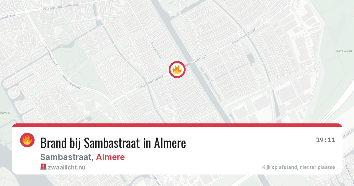 Brand bij Sambastraat in Almere — 11 apr 2026