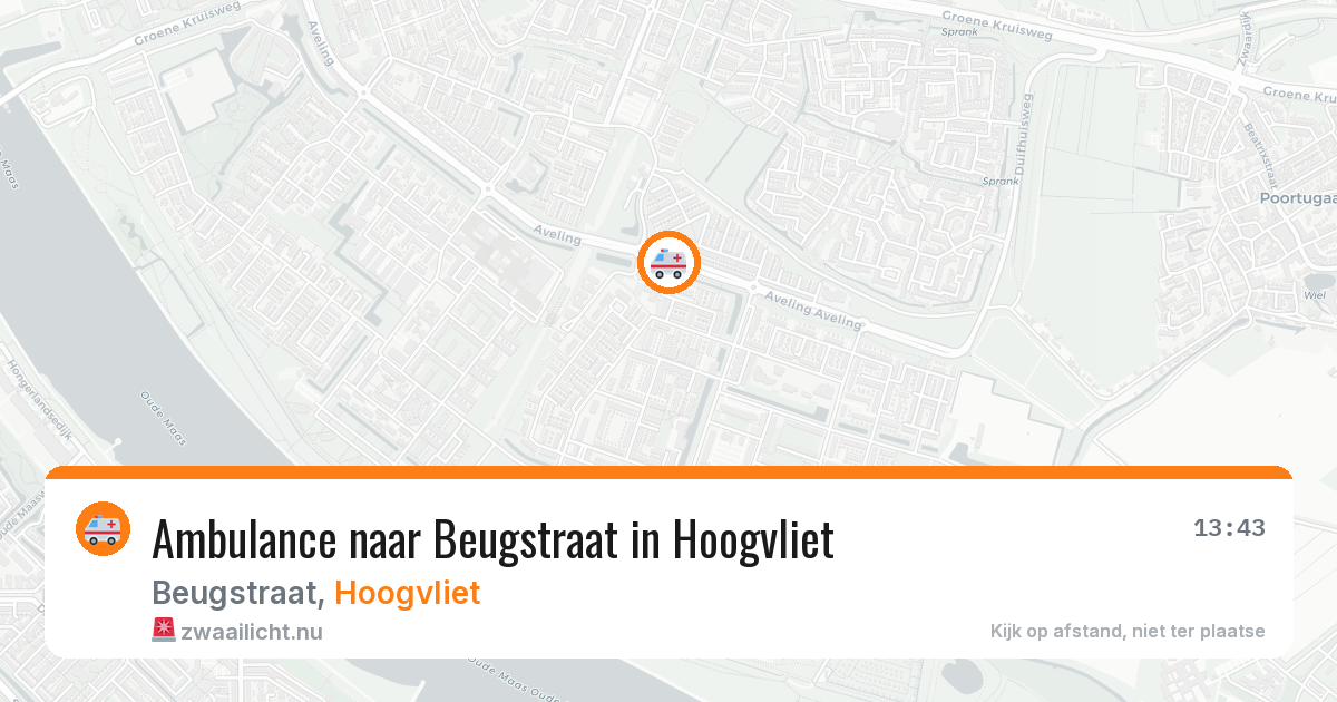 Ambulance naar Beugstraat in Hoogvliet — 13 jul 2026
