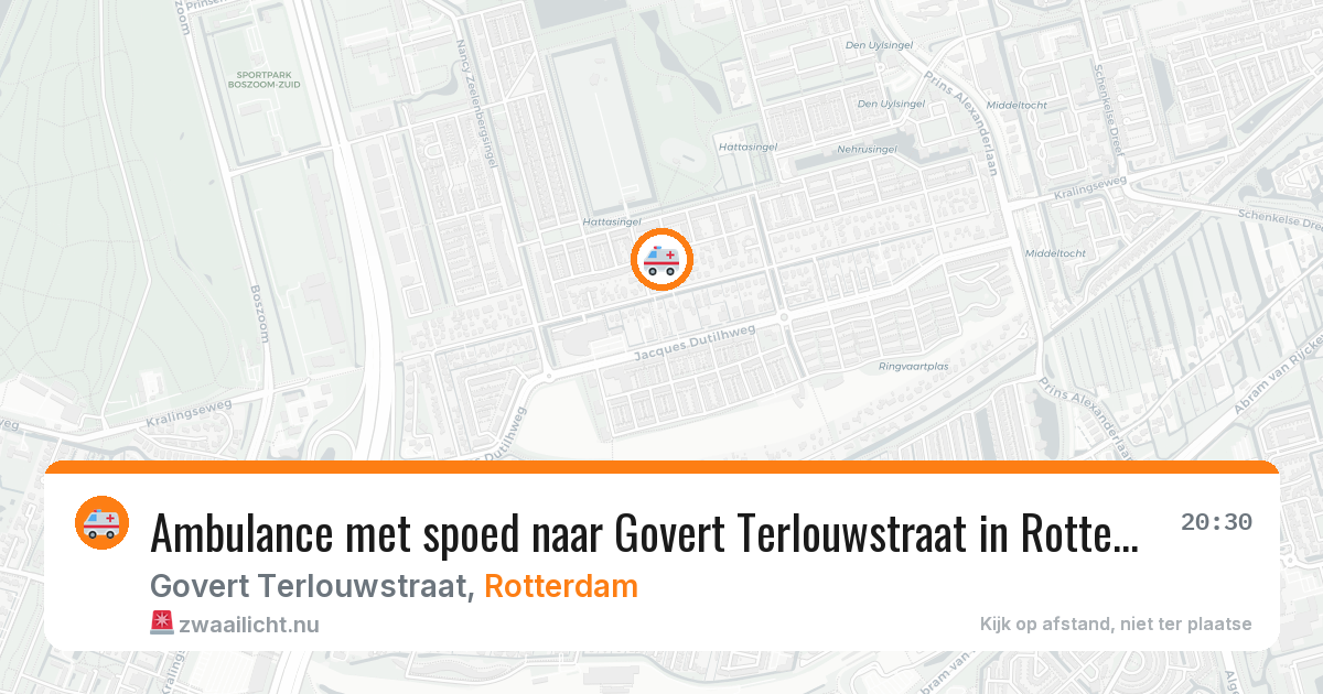 Ambulance met spoed naar Govert Terlouwstraat in Rotterdam — 21 mrt 2026