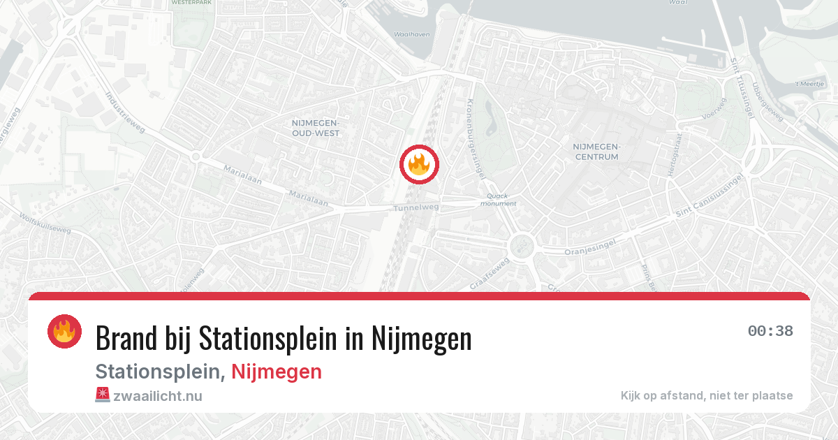 Brand bij Stationsplein in Nijmegen — 30 mei 2026