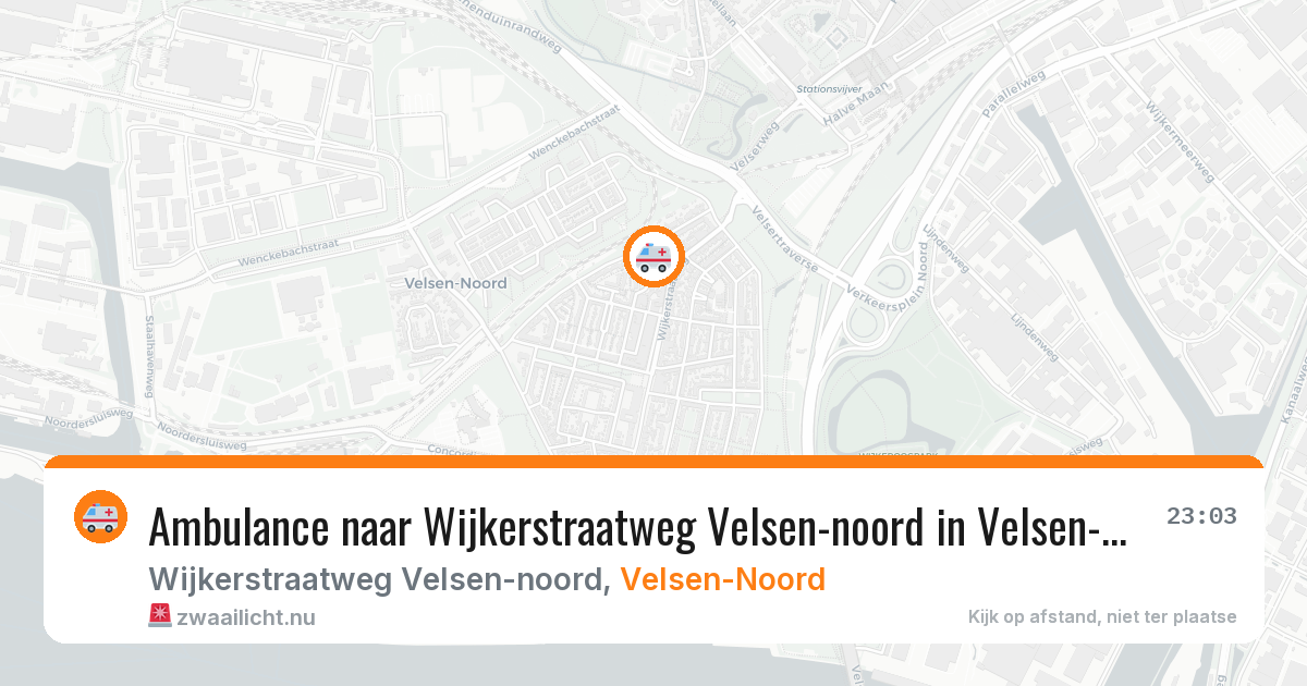 Ambulance naar Wijkerstraatweg Velsen-noord in Velsen-Noord — 13 mei 2026