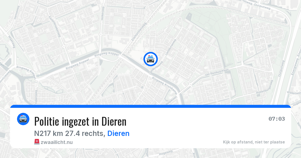 Politie ingezet in Dieren — 13 apr 2026 | 🚨 Zwaailicht.nu