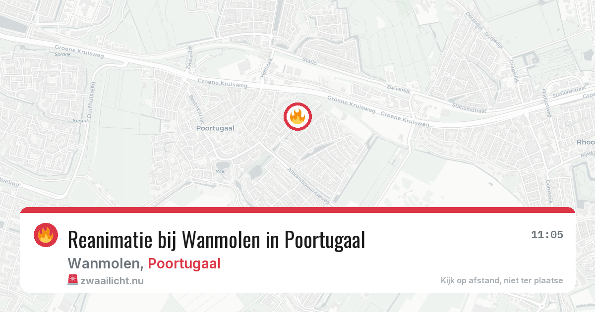 Reanimatie bij Wanmolen in Poortugaal — 23 jul 2026