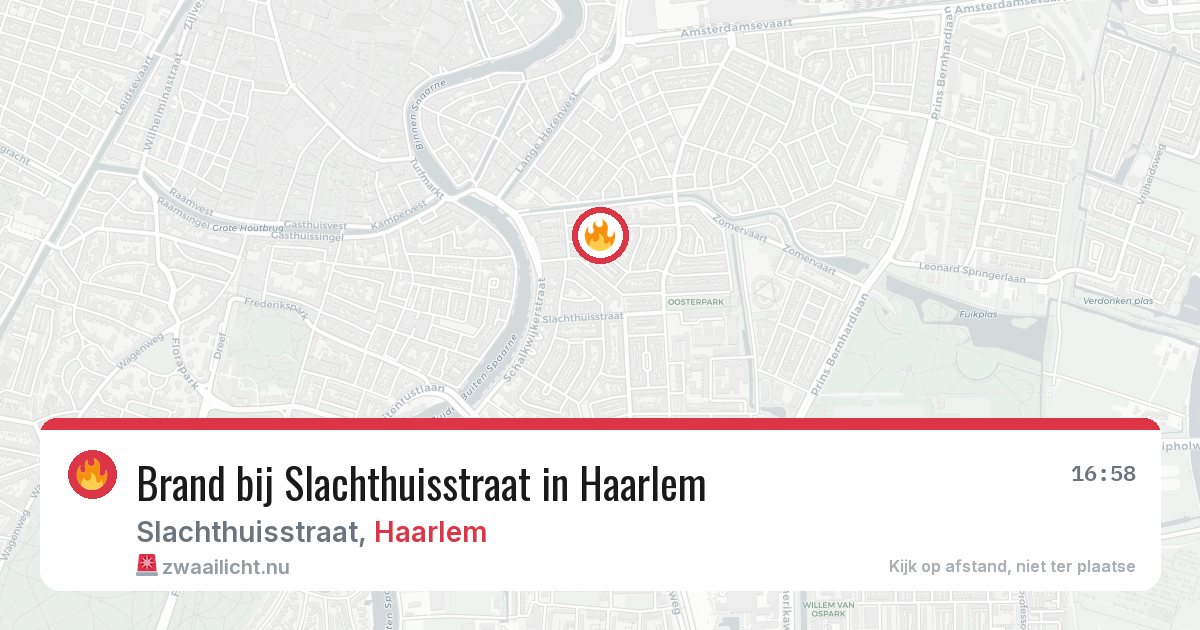 Brand bij Slachthuisstraat in Haarlem — 23 jul 2026