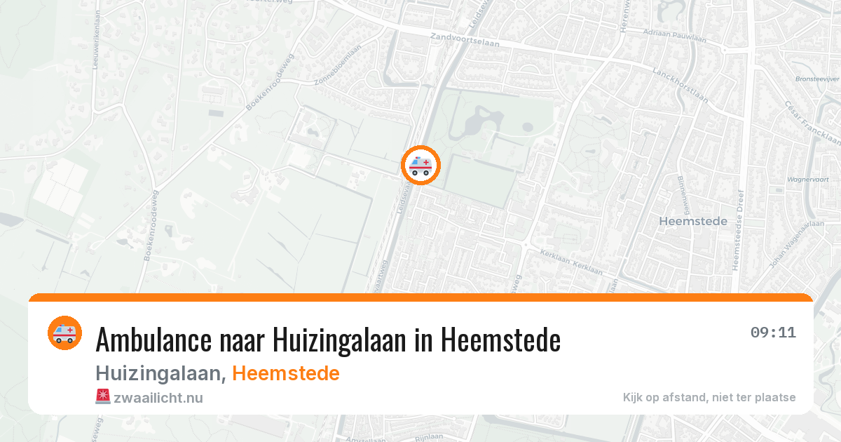 Ambulance naar Huizingalaan in Heemstede — 27 jul 2026