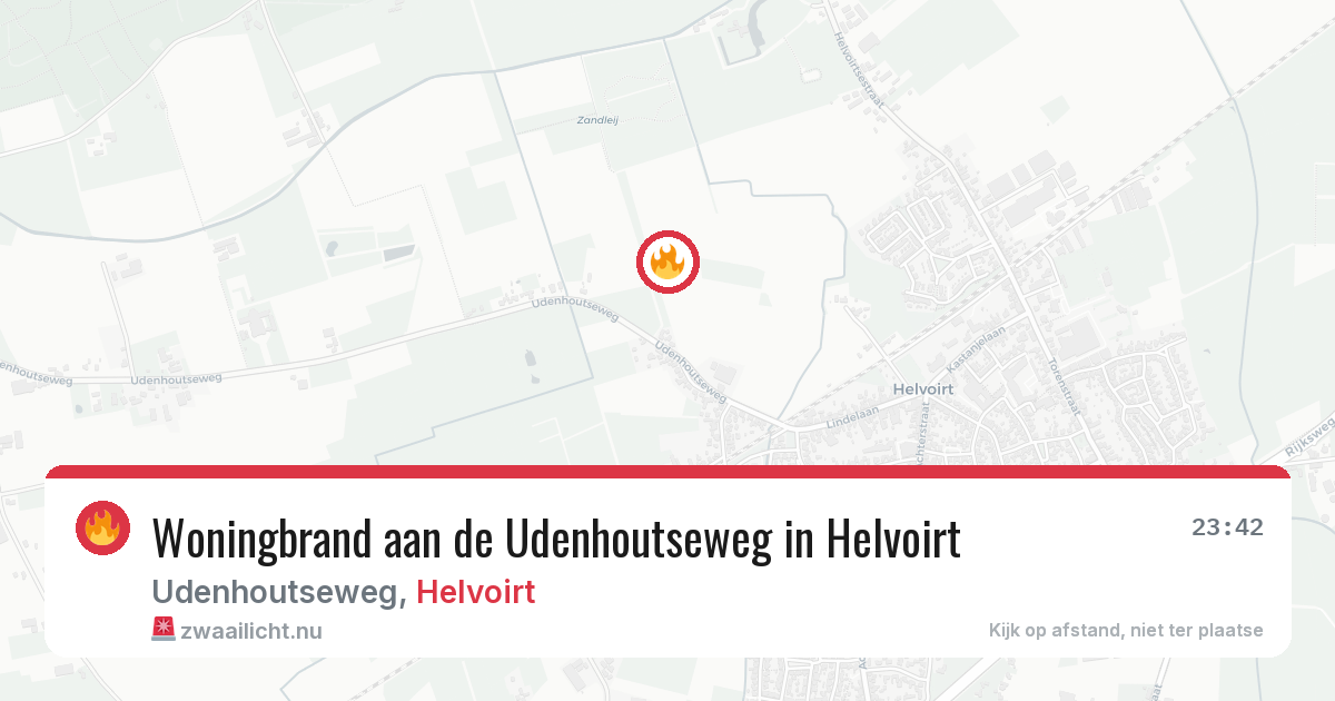 Woningbrand aan de Udenhoutseweg in Helvoirt — 31 mrt 2026