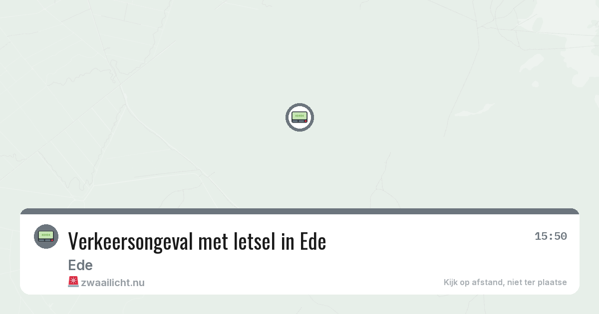 Verkeersongeval met letsel in Ede — 21 jul 2026