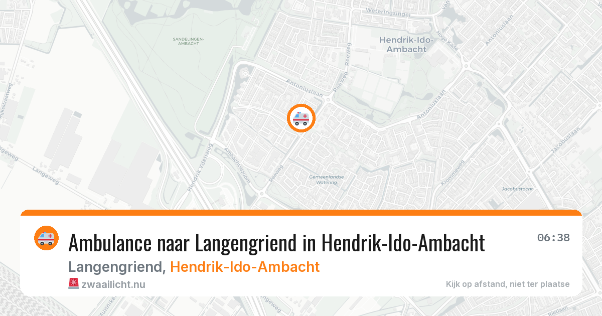 Ambulance naar Langengriend in Hendrik-Ido-Ambacht — 1 apr 2026