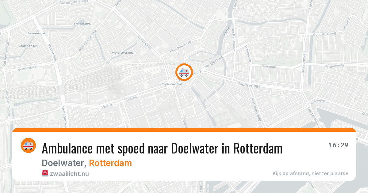 Ambulance met spoed naar Doelwater in Rotterdam — 6 apr 2026