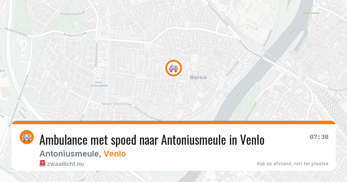 Ambulance met spoed naar Antoniusmeule in Venlo — 2 jul 2026
