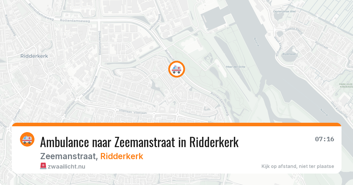 Ambulance naar Zeemanstraat in Ridderkerk — 21 jul 2026