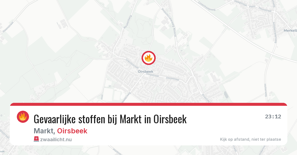Gevaarlijke stoffen bij Markt in Oirsbeek — 25 jul 2026
