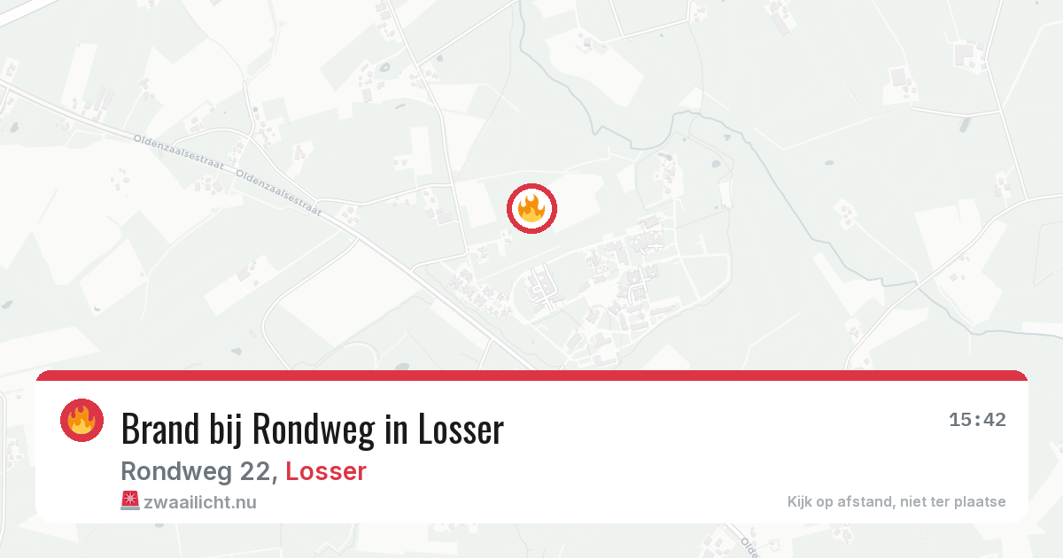 Brand bij Rondweg in Losser — 11 jul 2026