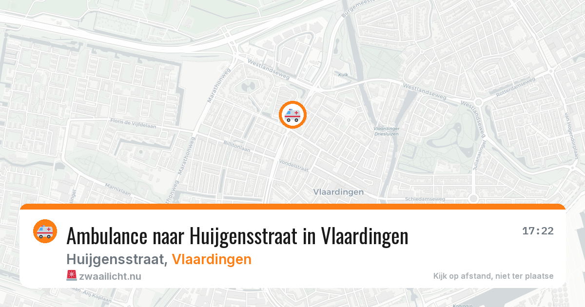 Ambulance naar Huijgensstraat in Vlaardingen — 22 jul 2026