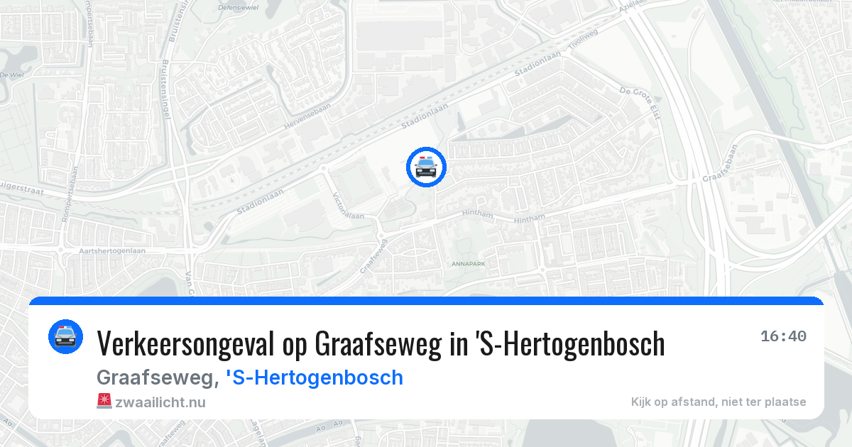 Verkeersongeval op Graafseweg in 'S-Hertogenbosch — 11 mei 2026