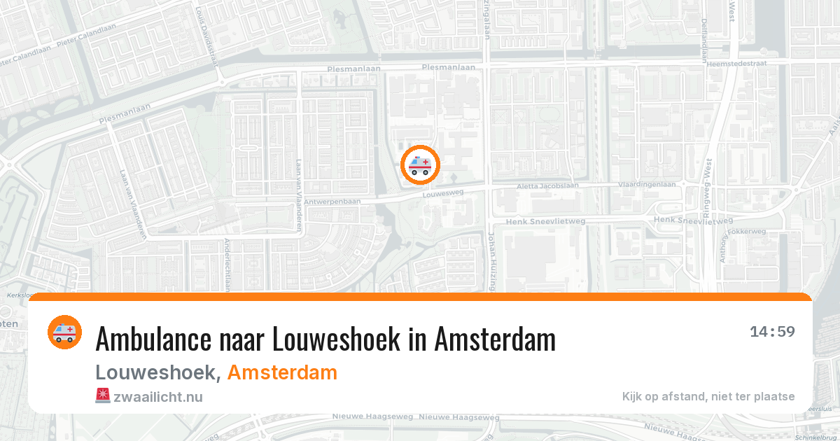 Ambulance naar Louweshoek in Amsterdam — 20 jan 2026