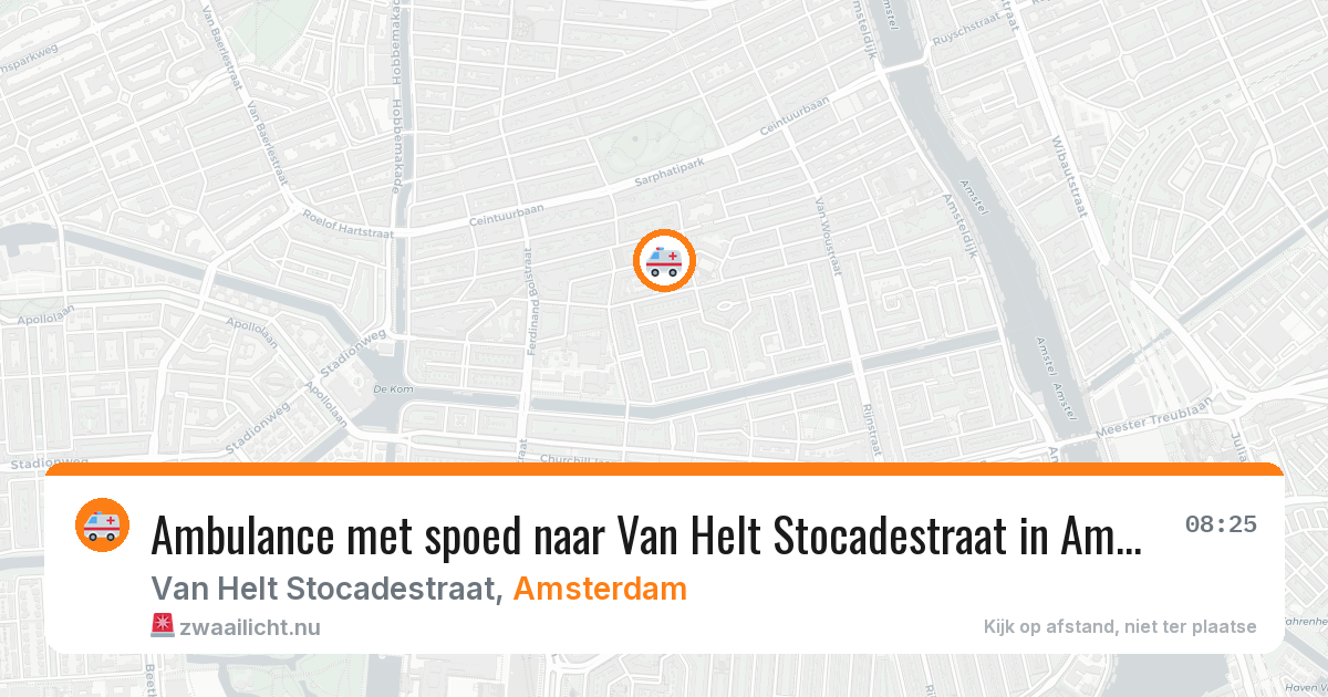 Ambulance met spoed naar Van Helt Stocadestraat in Amsterdam — 22 jul 2026