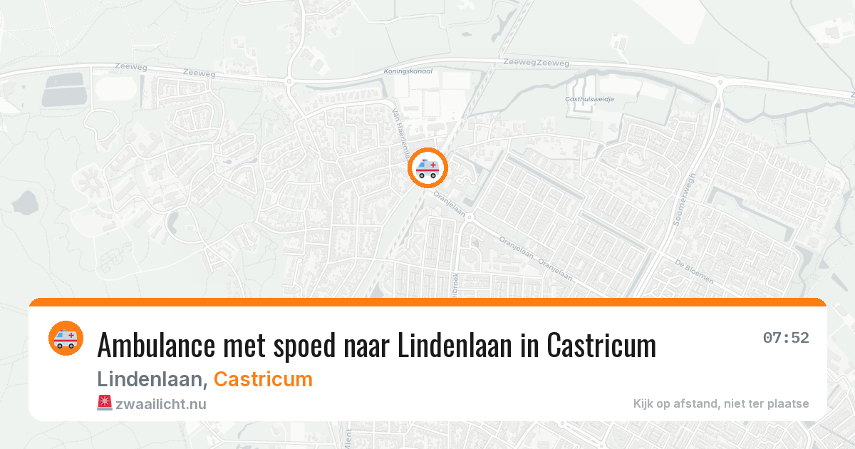 Ambulance met spoed naar Lindenlaan in Castricum — 26 mrt 2026
