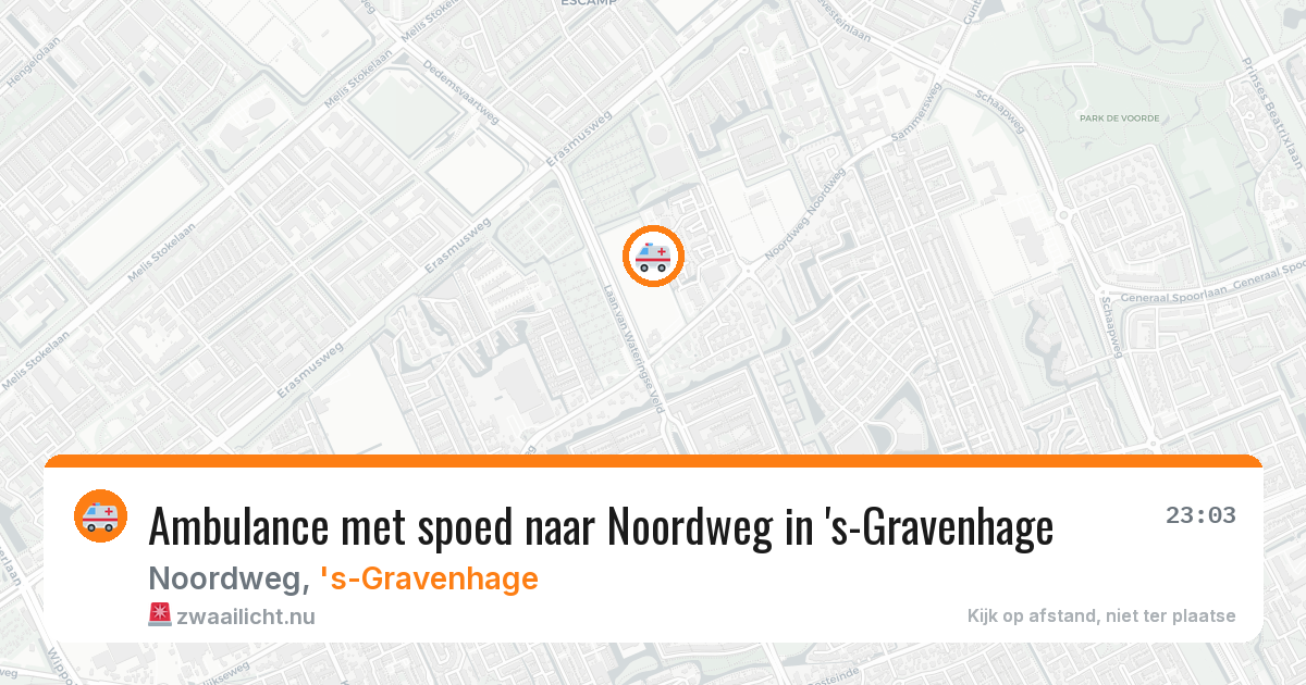 Ambulance met spoed naar Noordweg in 's-Gravenhage — 16 mrt 2026