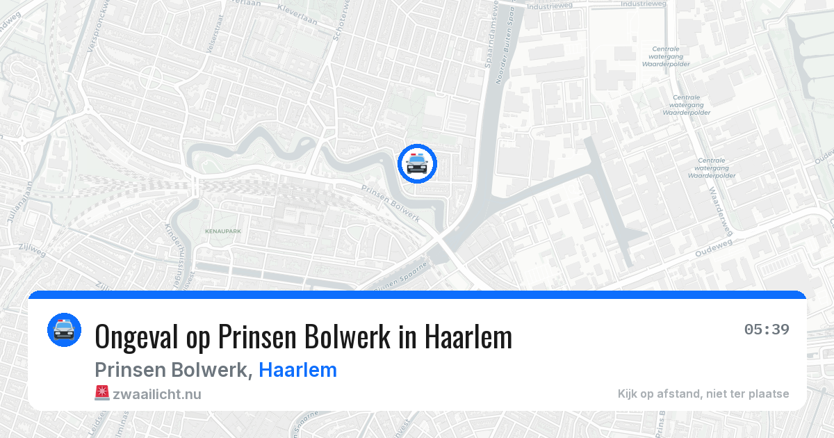Ongeval op Prinsen Bolwerk in Haarlem — 25 jul 2026