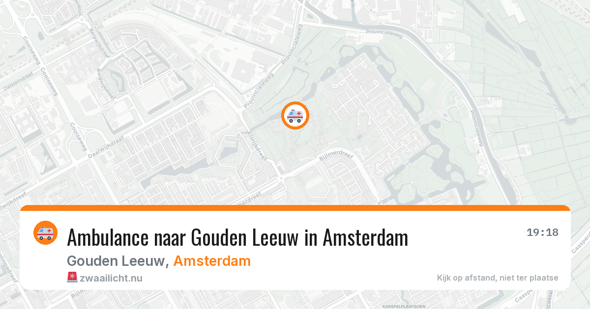 Ambulance naar Gouden Leeuw in Amsterdam — 16 jul 2026