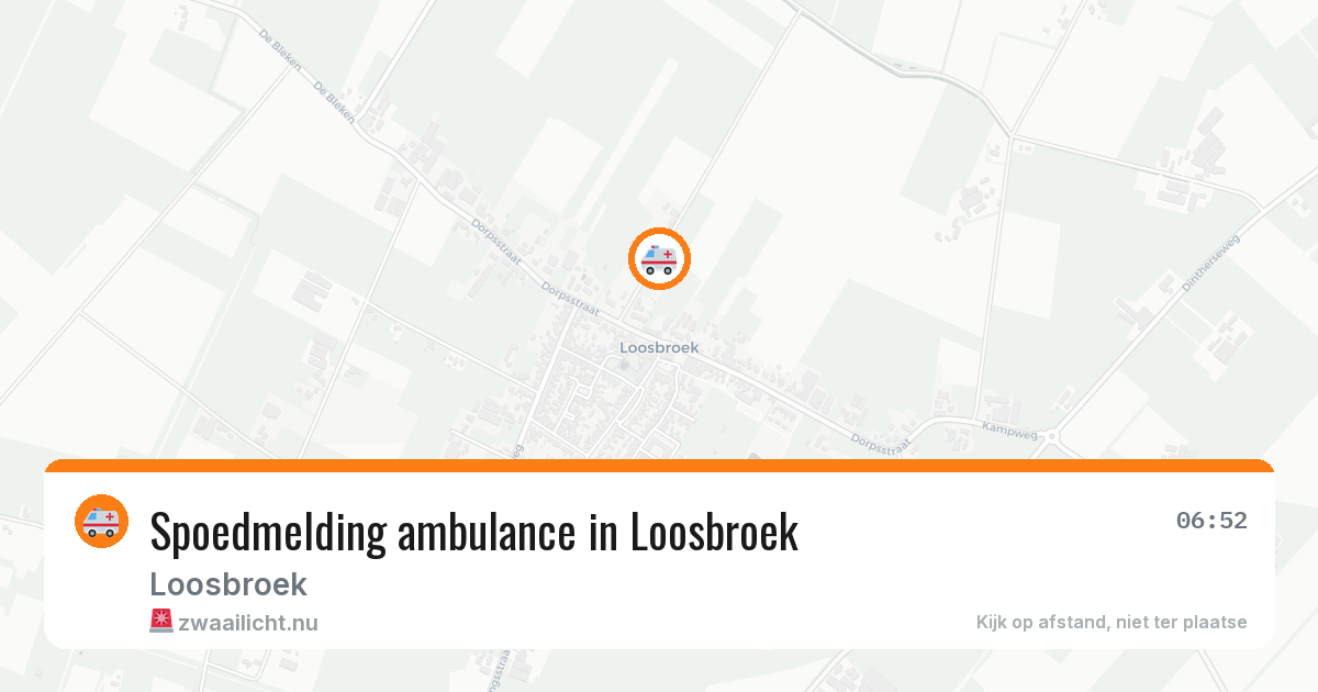 Spoedmelding ambulance in Loosbroek — 19 jul 2026