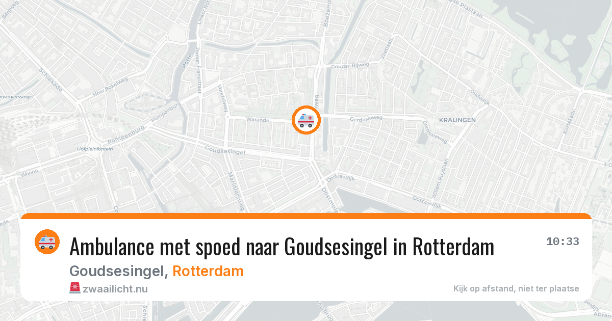 Ambulance met spoed naar Goudsesingel in Rotterdam — 25 jul 2026
