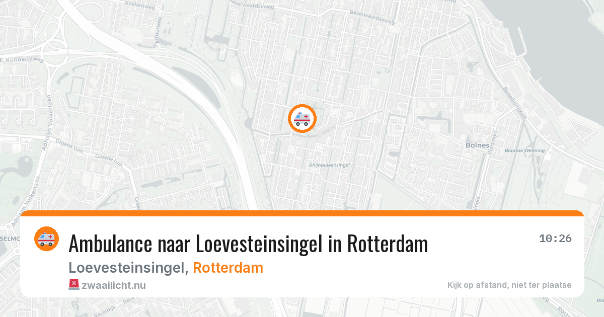 Ambulance naar Loevesteinsingel in Rotterdam — 20 mei 2026