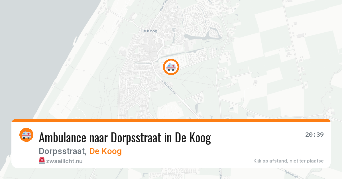 Ambulance naar Dorpsstraat in De Koog — 15 mei 2026