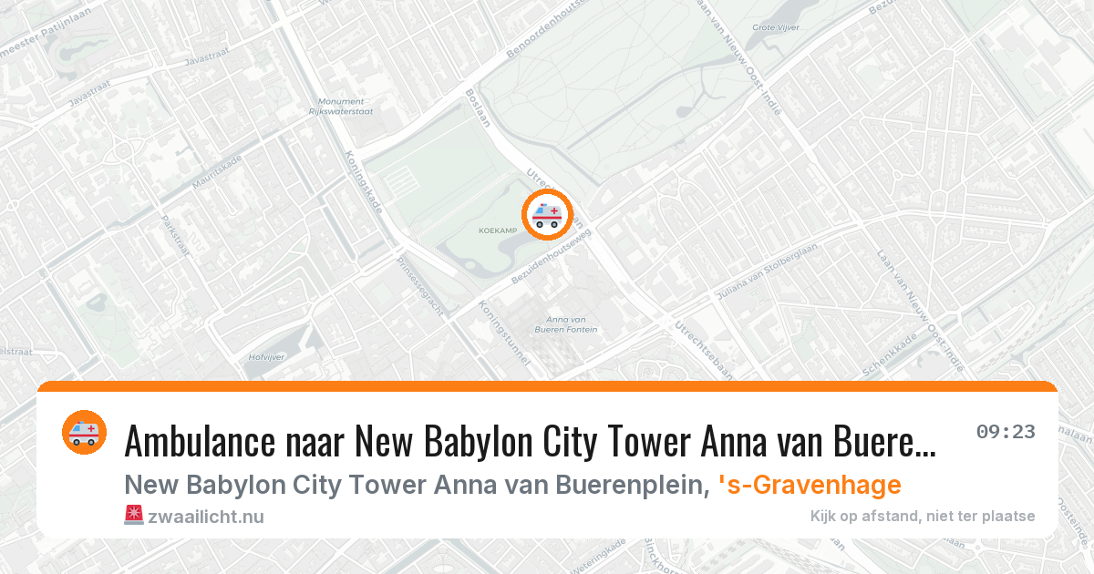 Ambulance naar New Babylon City Tower Anna van Buerenplein in 's-Gravenhage — 31 jan 2026