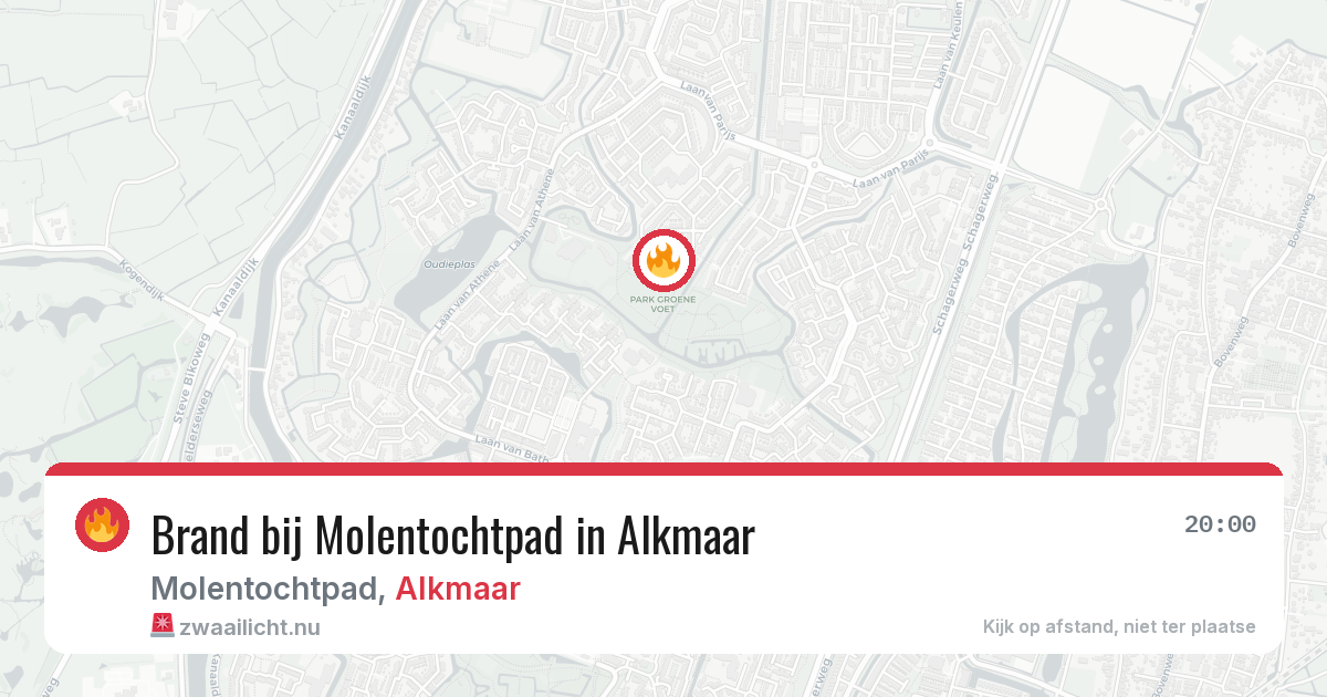 Brand bij Molentochtpad in Alkmaar — 16 jul 2026