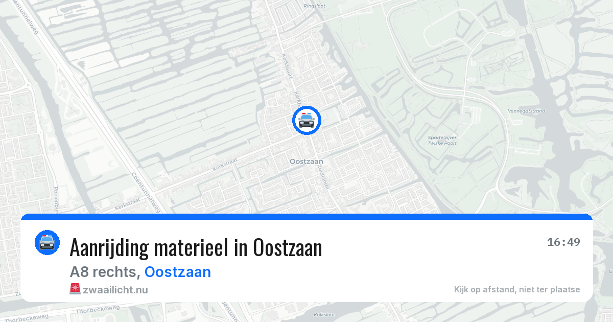 Aanrijding materieel in Oostzaan — 10 jul 2026