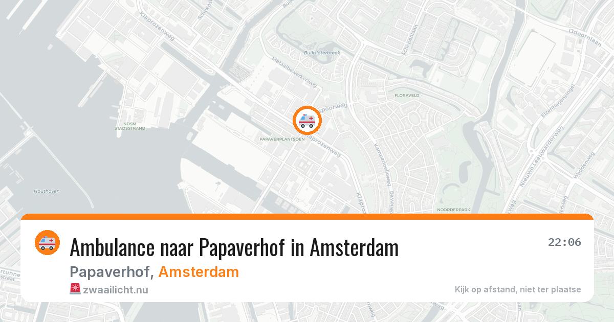 Ambulance naar Papaverhof in Amsterdam — 17 jul 2026