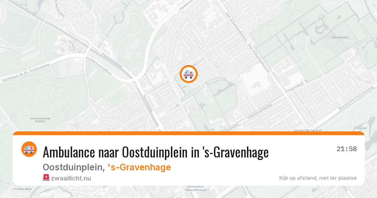 Ambulance naar Oostduinplein in 's-Gravenhage — 29 mei 2026