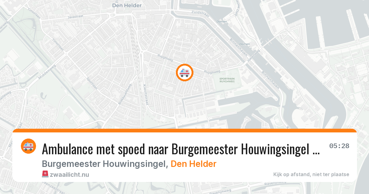 Ambulance met spoed naar Burgemeester Houwingsingel in Den Helder — 25 apr 2026