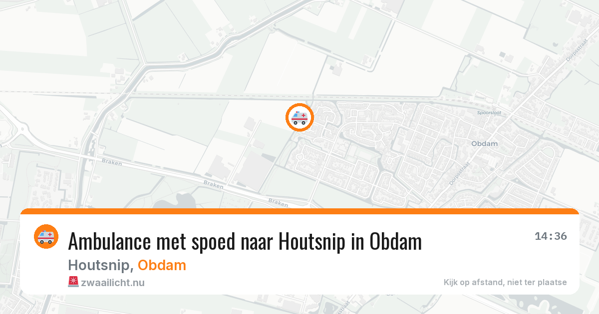 Ambulance met spoed naar Houtsnip in Obdam — 10 jul 2026