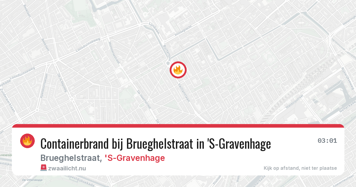 Containerbrand bij Brueghelstraat in 'S-Gravenhage — 5 mei 2026