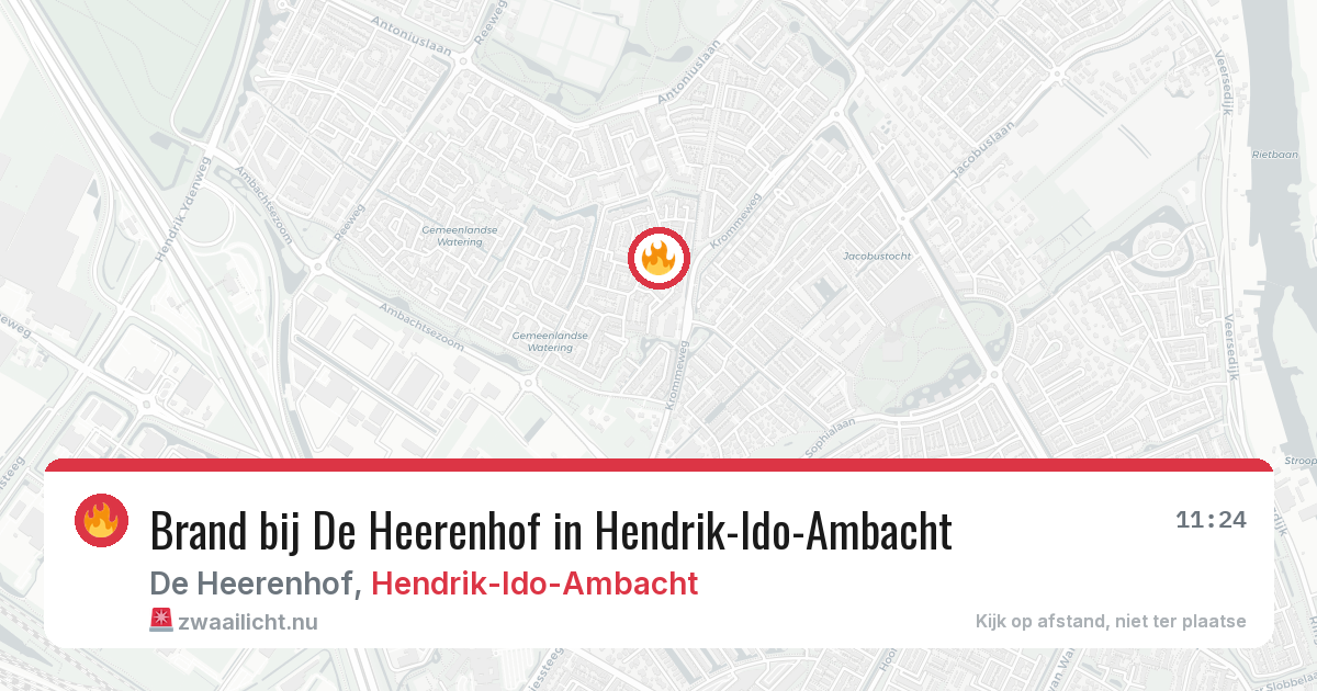 Brand bij De Heerenhof in Hendrik-Ido-Ambacht — 20 jul 2026