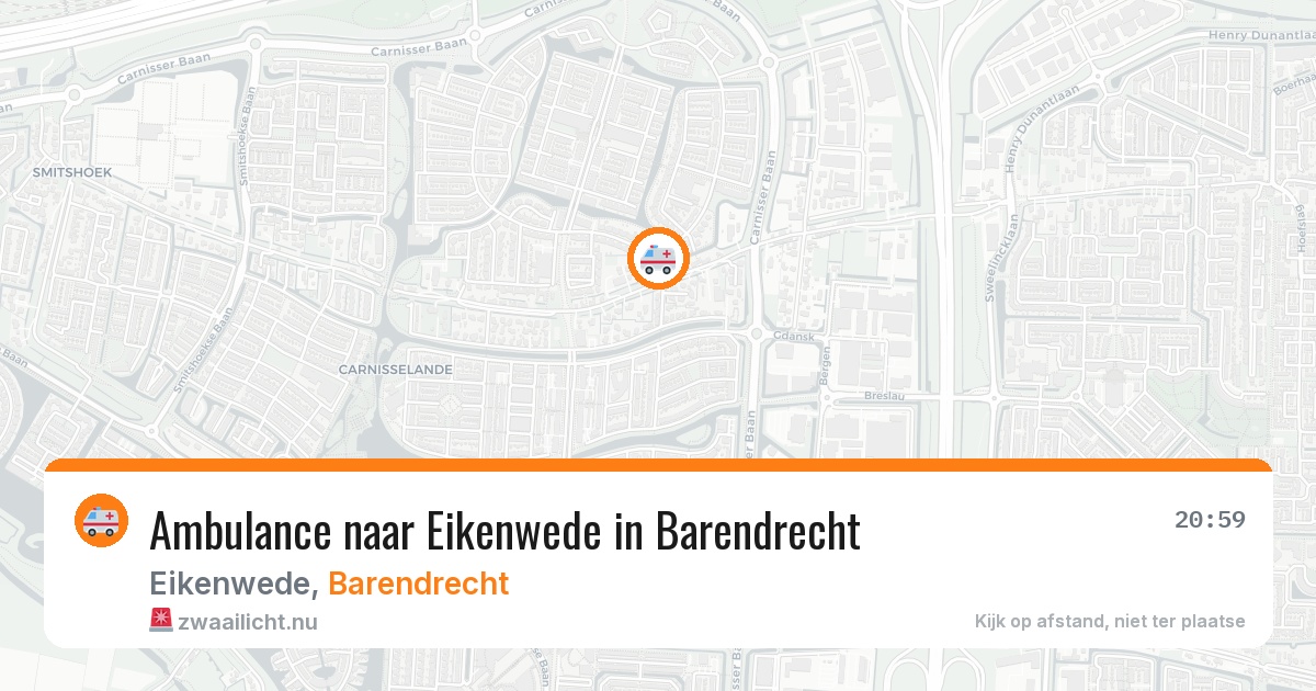 Ambulance naar Eikenwede in Barendrecht — 10 mei 2026