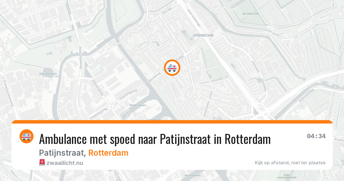 Ambulance met spoed naar Patijnstraat in Rotterdam — 4 mei 2026