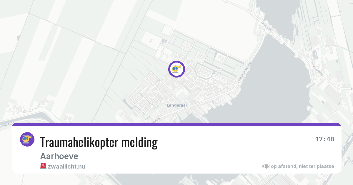 Traumahelikopter melding — 18 mrt 2026