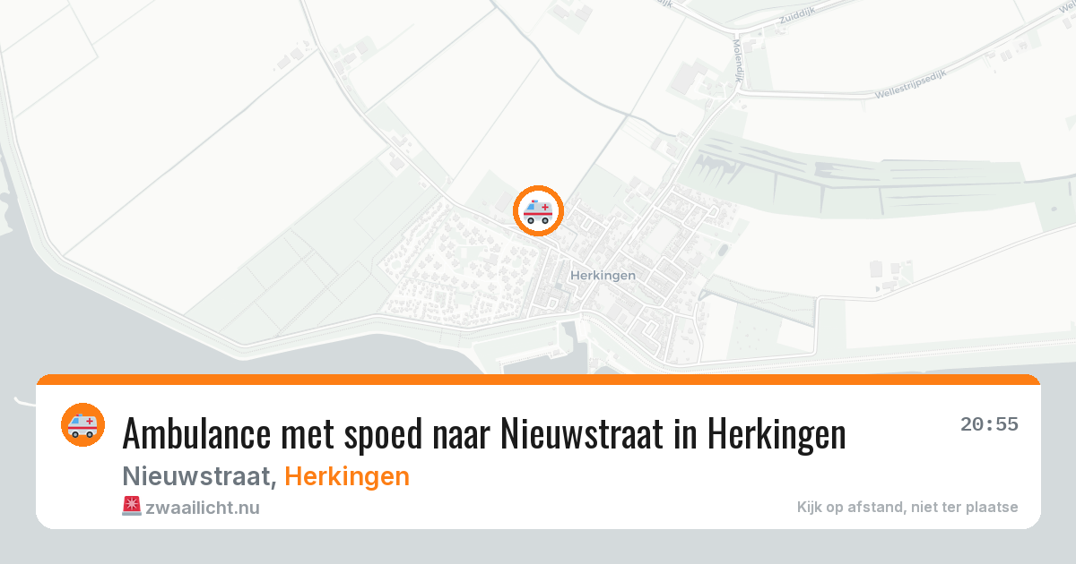 Ambulance met spoed naar Nieuwstraat in Herkingen — 22 mei 2026