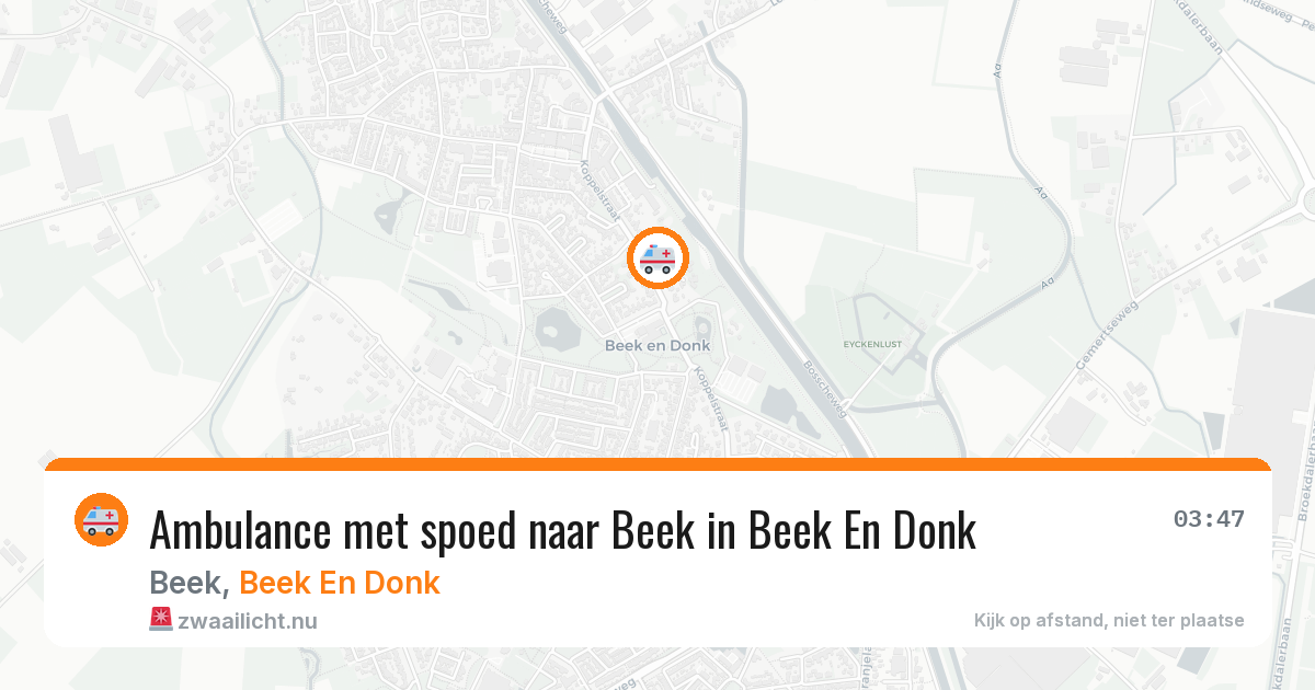 Ambulance met spoed naar Beek in Beek En Donk — 15 mrt 2026