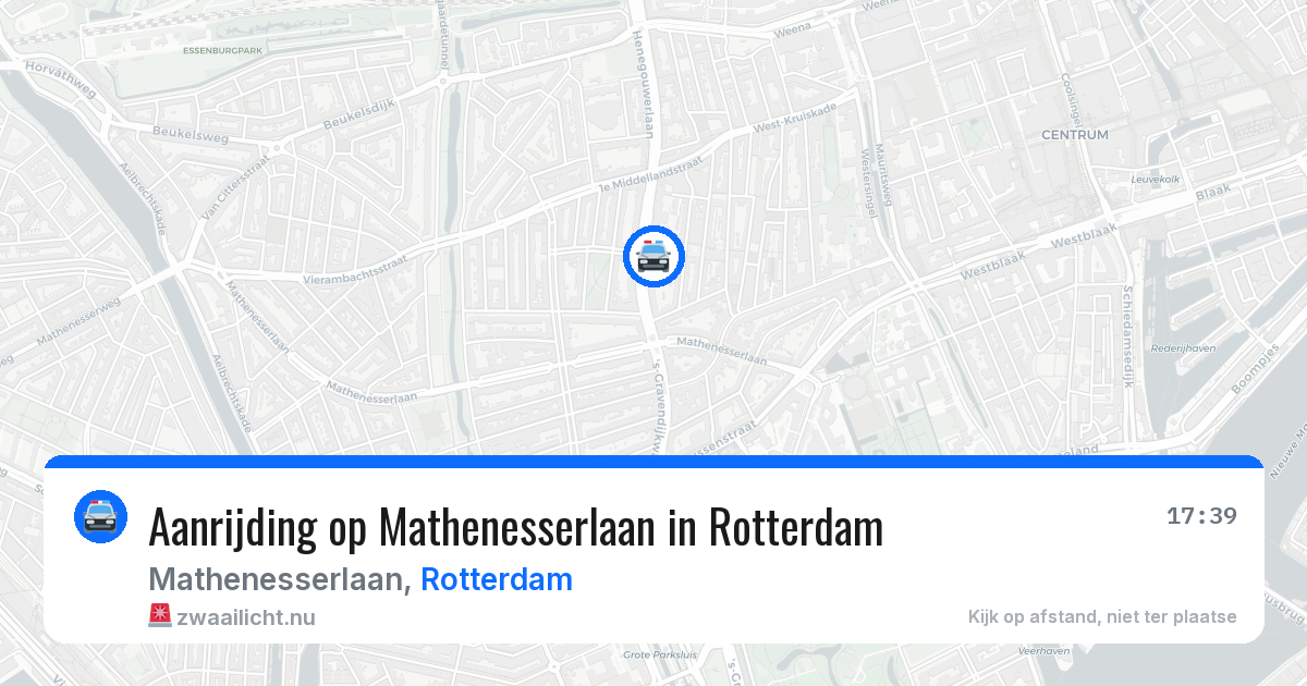 Aanrijding op Mathenesserlaan in Rotterdam — 30 mei 2026
