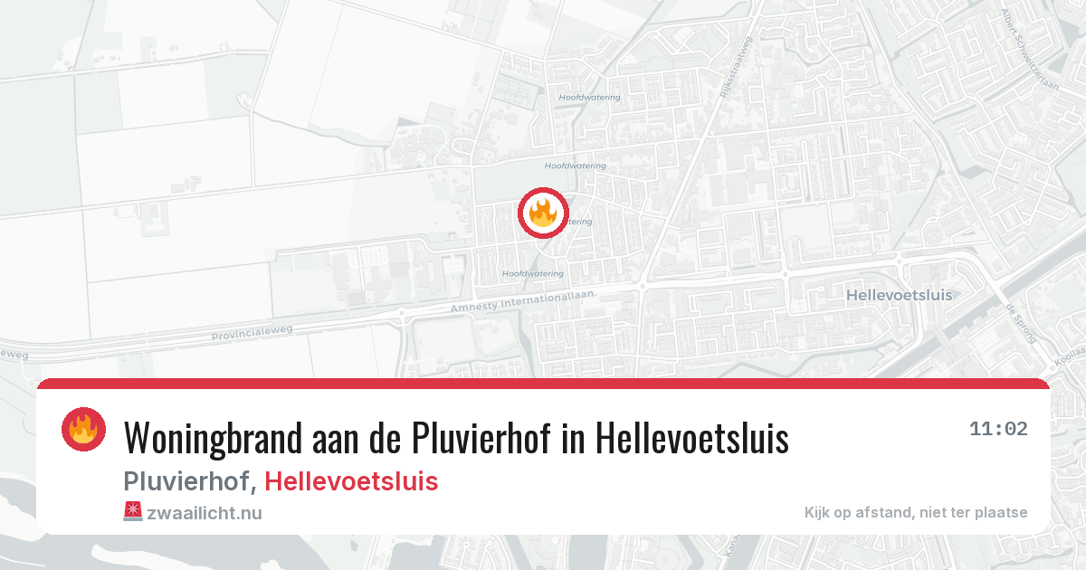 Woningbrand aan de Pluvierhof in Hellevoetsluis — 6 mei 2026