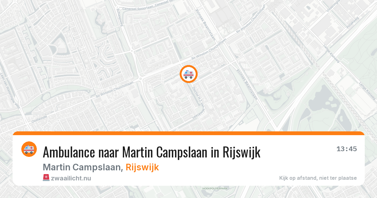 Ambulance naar Martin Campslaan in Rijswijk — 26 mei 2026