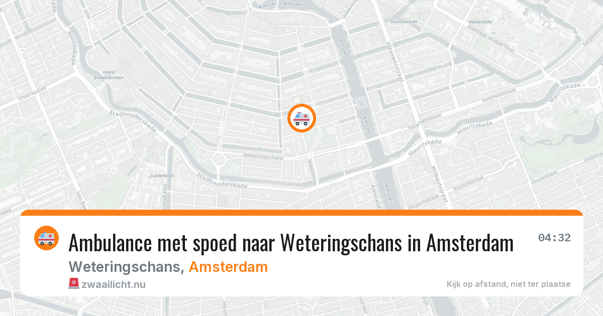 Ambulance met spoed naar Weteringschans in Amsterdam — 28 mrt 2026