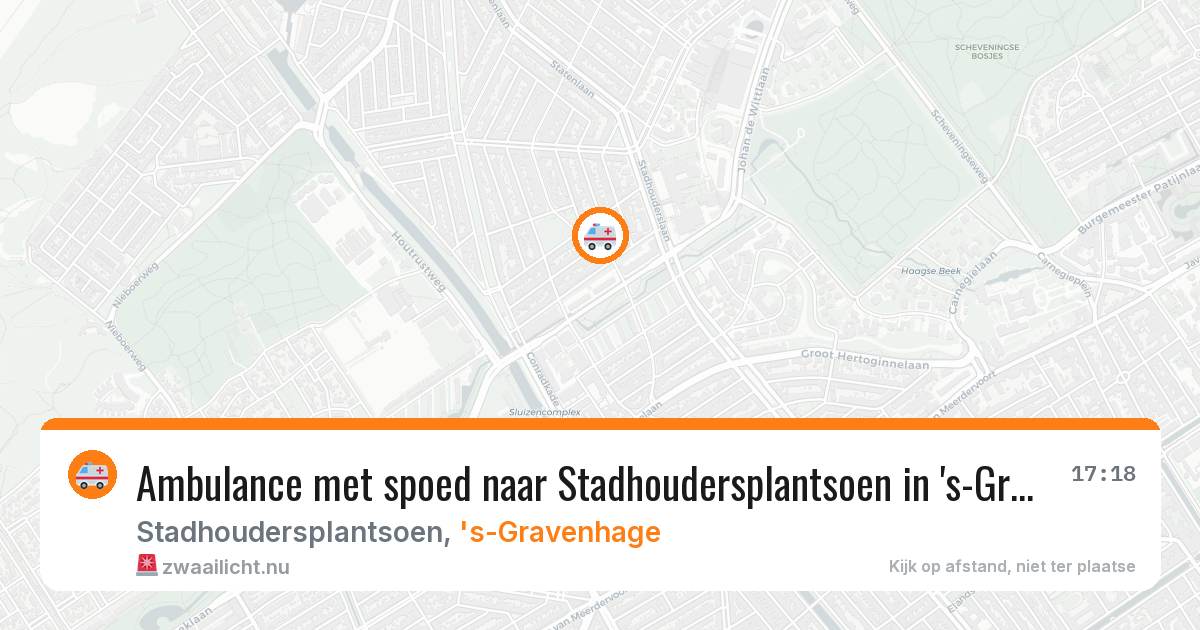 Ambulance met spoed naar Stadhoudersplantsoen in 's-Gravenhage — 24 jul 2026