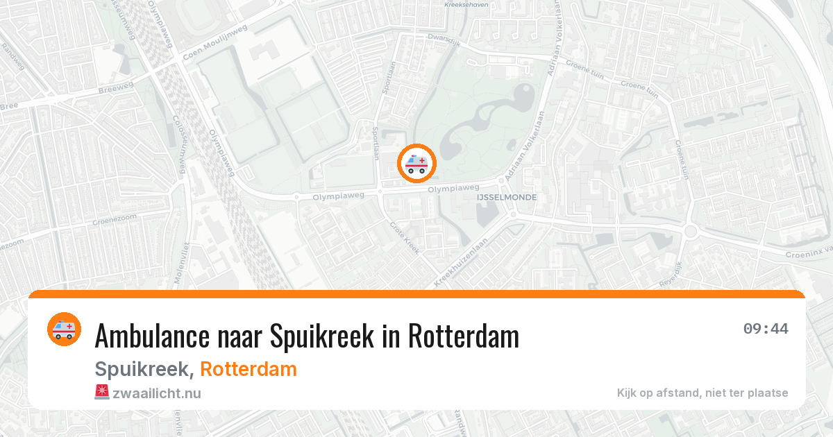 Ambulance naar Spuikreek in Rotterdam — 22 mei 2026